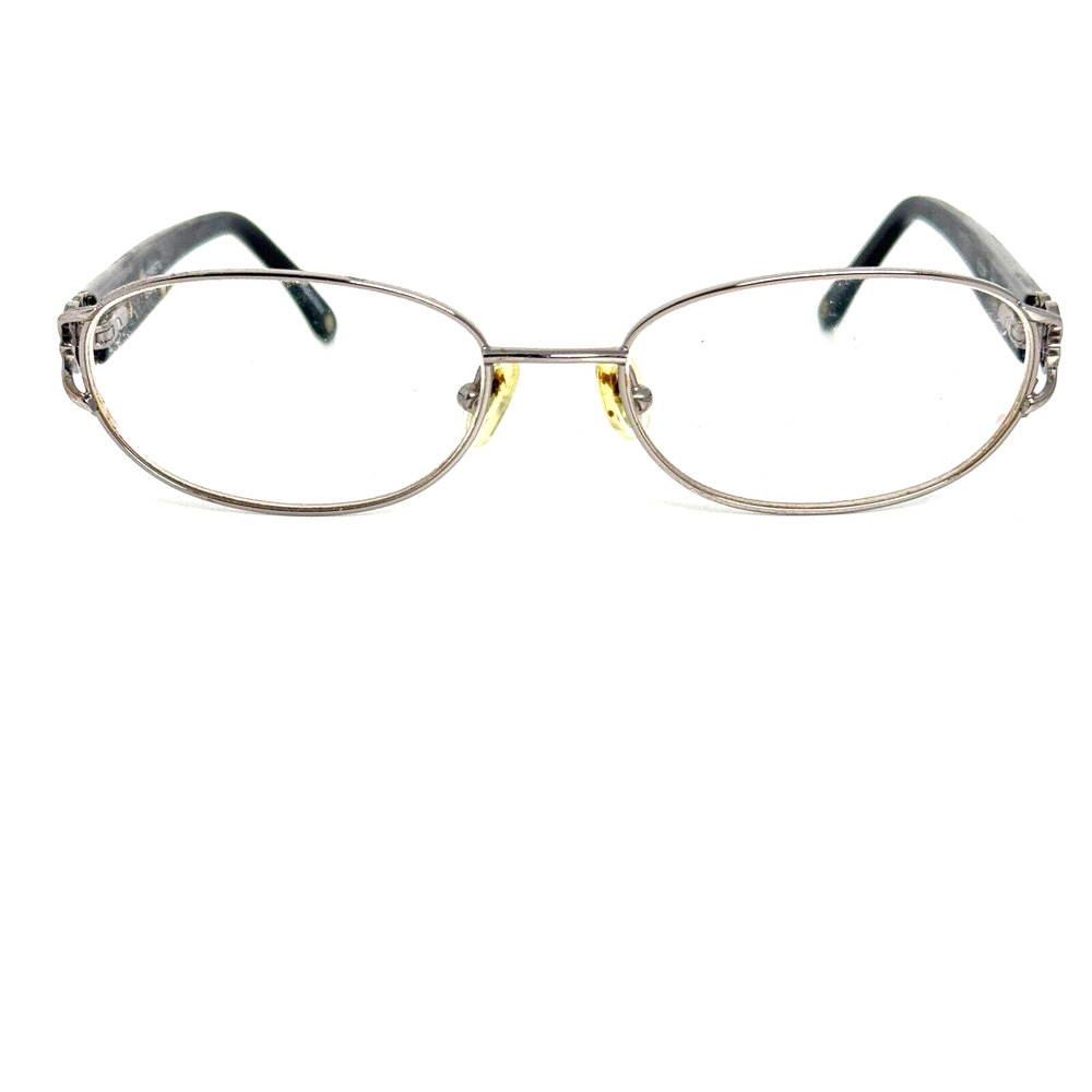 Bulova Orly Eyeglasses Frames Silver Gunmetal 51-16-140 Full rim Oval H16367